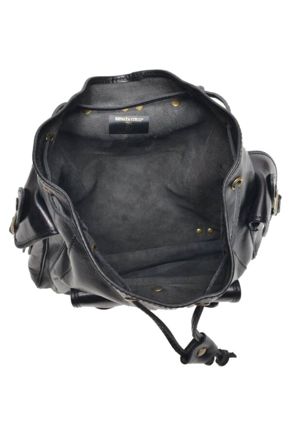 leather backpack,